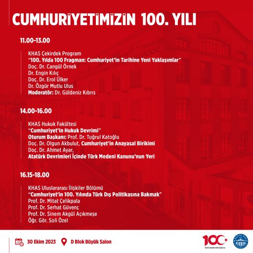 KHAS Department of International Relations: “Looking at Turkish Foreign Policy on the 100th Anniversary of the Republic”